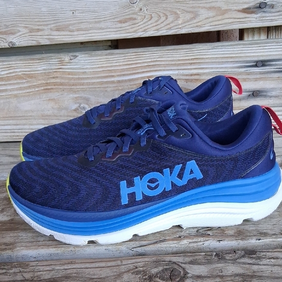 Hoka Gaviota 5 Navy and Blue Athletic Shoes - Picture 11 of 16